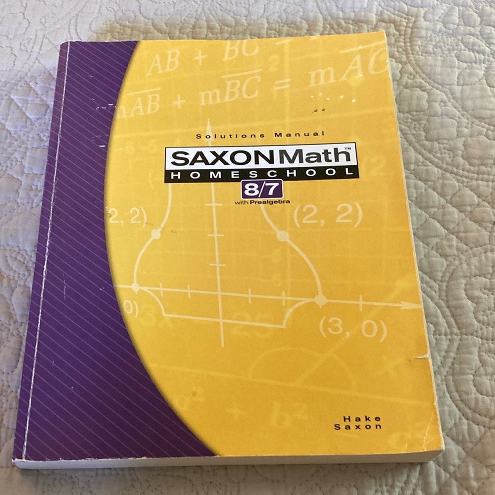 Saxon math 8/7 solution manual